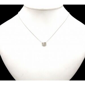 TIFFANY Co Elsa Peretti Bean Pendant Necklace Silver